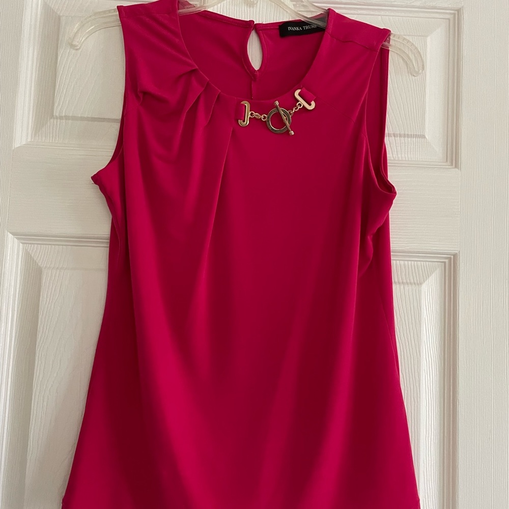 Bright pink Ivanka Trump top
